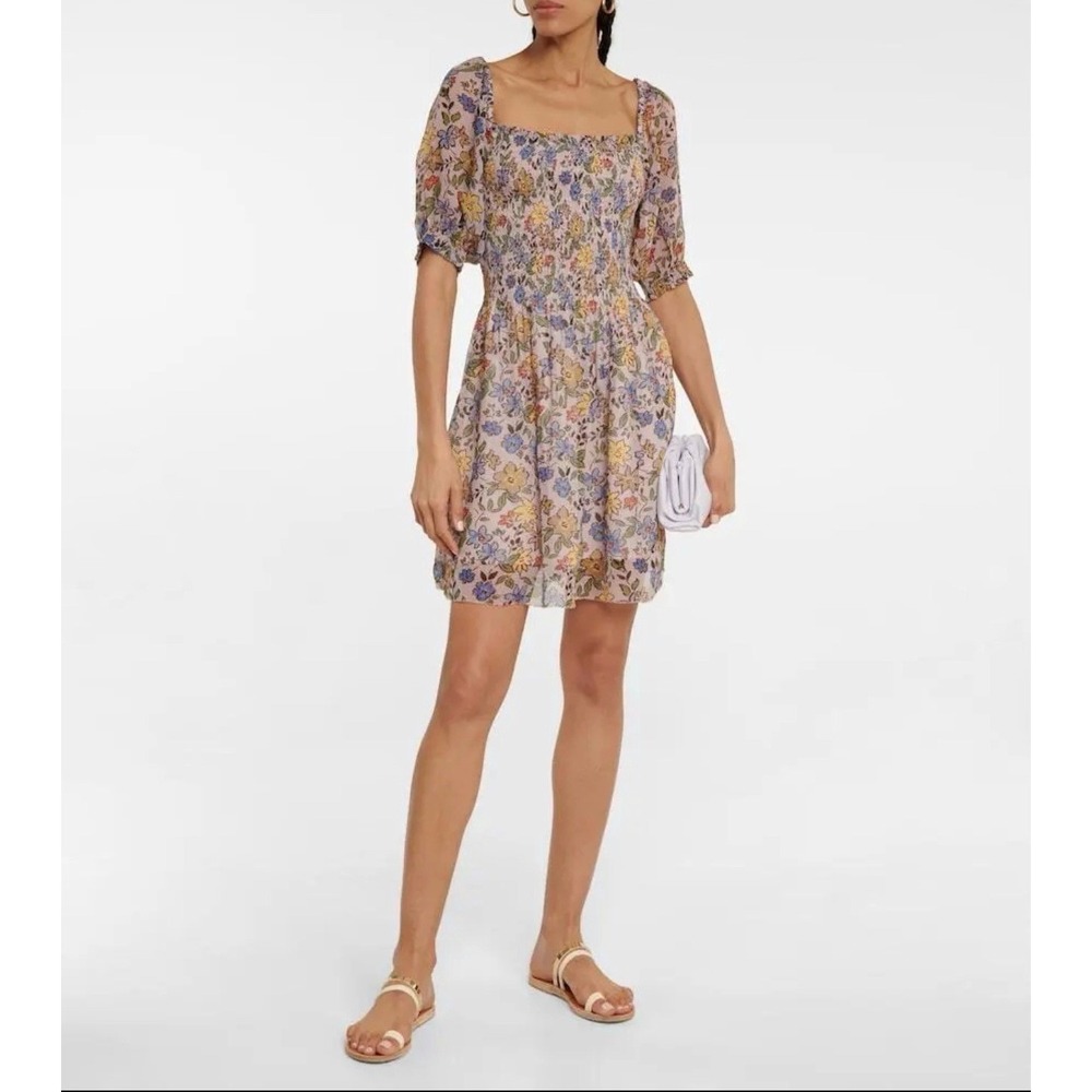 Velvet by Graham & Spencer Estella Floral Smocked Dress Womens Small